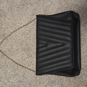 2/$10! Free Black Clutch Or Shoulder Purse With Gold Chain